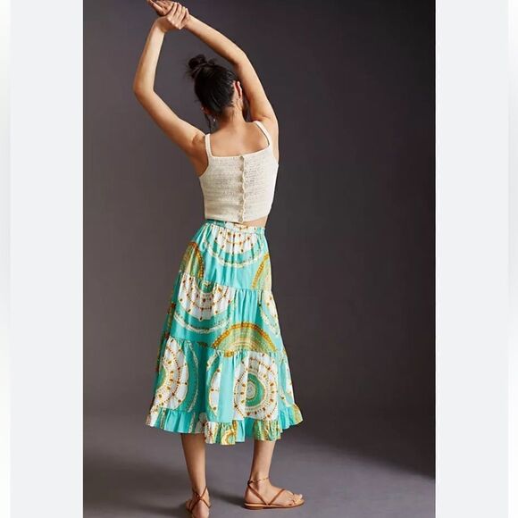 Porridge Andria tiered midi skirt NWT  - Picture 2 of 7